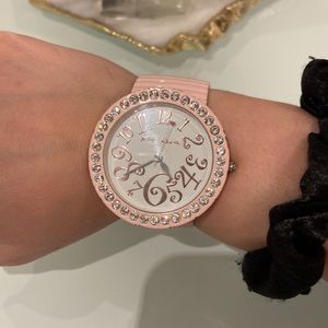 Betsey Johnson baby pink wrist watch